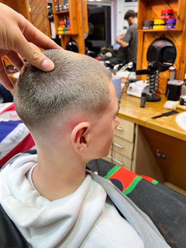 Buzz cut with high fade